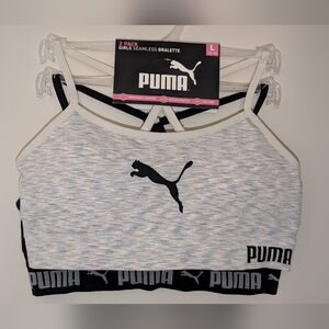 Girl's Size Large Puma Training Sports Bras 2 Pack Brand New